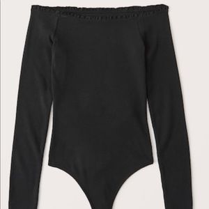 Black Abercrombie off the shoulder Bodysuit NWT